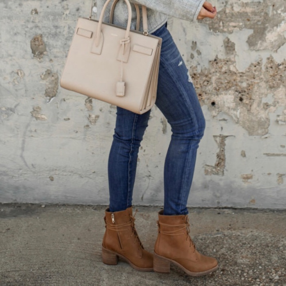 Ugg Lace Up Block Heel Boots